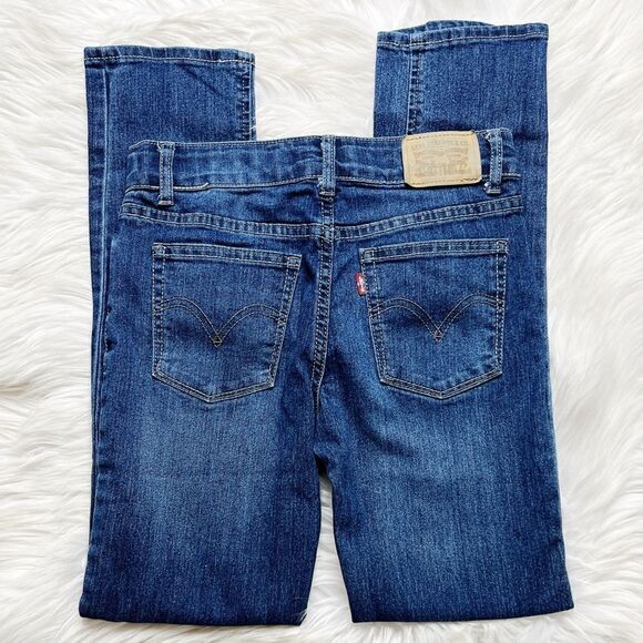 Levi's Girlfriend Skinny Jeans Denim Dark Wash Size 10 - Picture 4 of 7
